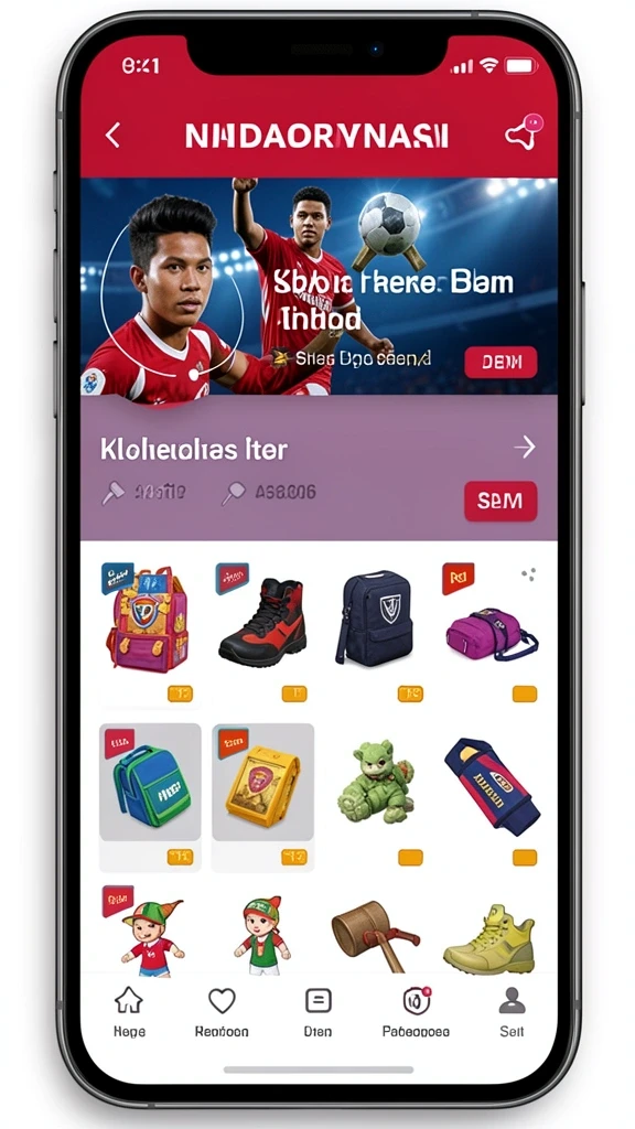 Screenshot menunjukkan karakter utama dalam aksi.