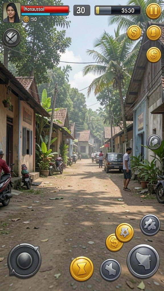 Tangkapan layar menunjukkan aksi seru di level baru.
