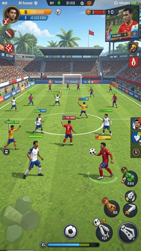 Menampilkan aksi seru karakter dalam dunia 73K.