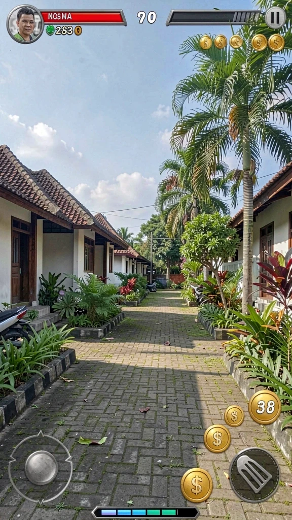 Layar permainan dengan grafis yang menawan.
