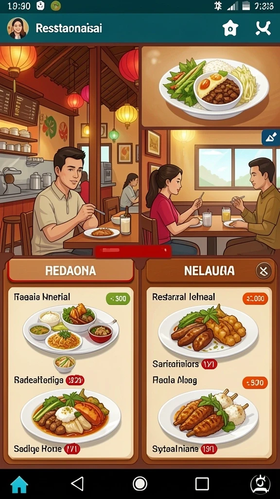 Tampilan menu utama yang menarik dan mudah dinavigasi.