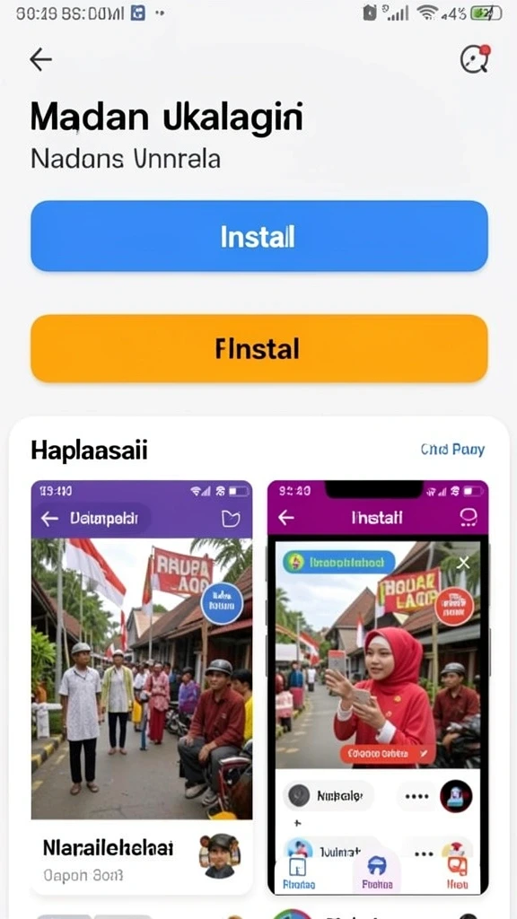 Menu permainan yang intuitif dan mudah dipahami.