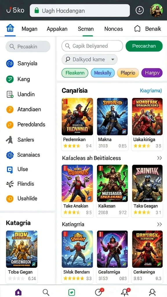 Tampilan antarmuka yang menarik dan user-friendly.