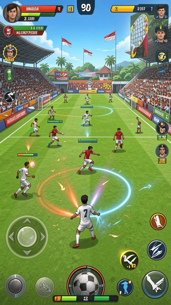 Screenshot menunjukkan karakter utama dalam aksi.