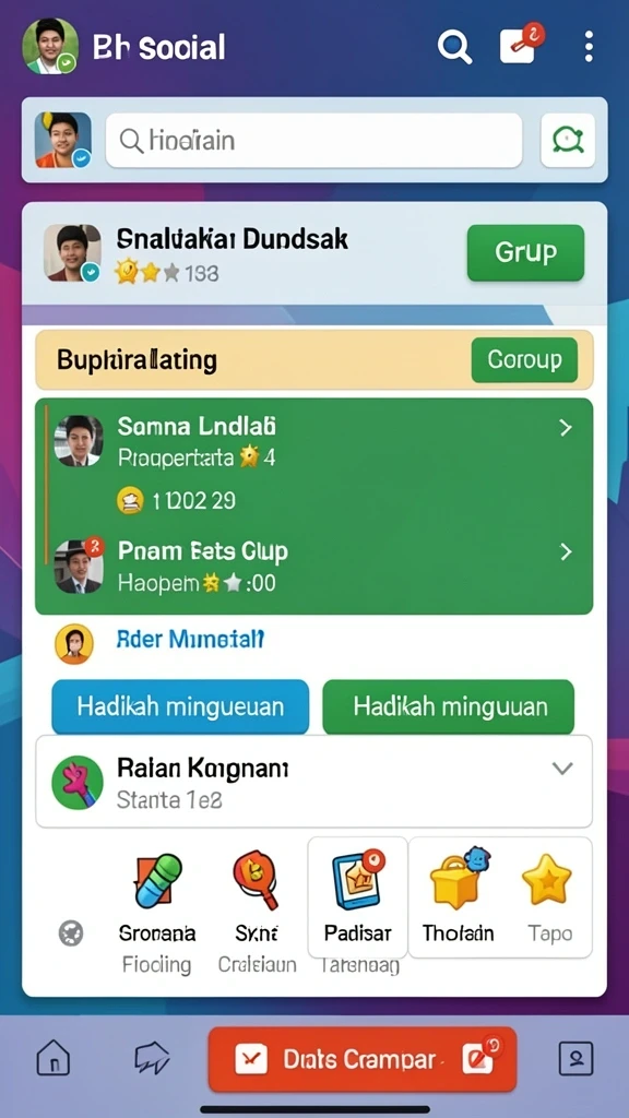 Gambar karakter yang beragam dengan desain unik.