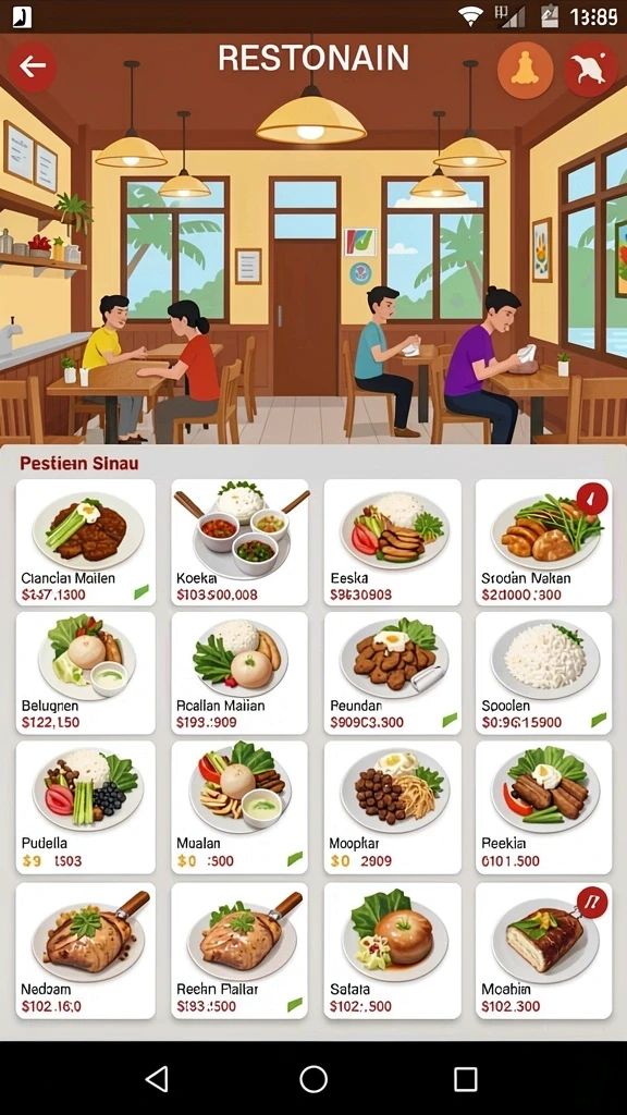 Tampilan awal yang menarik dan penuh warna.