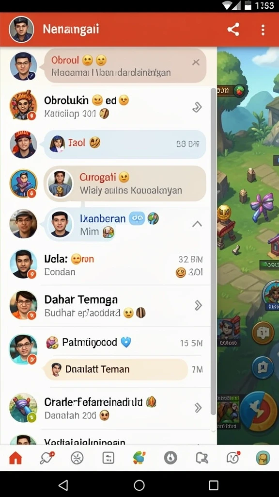 Tampilan karakter yang dapat disesuaikan dengan mudah.