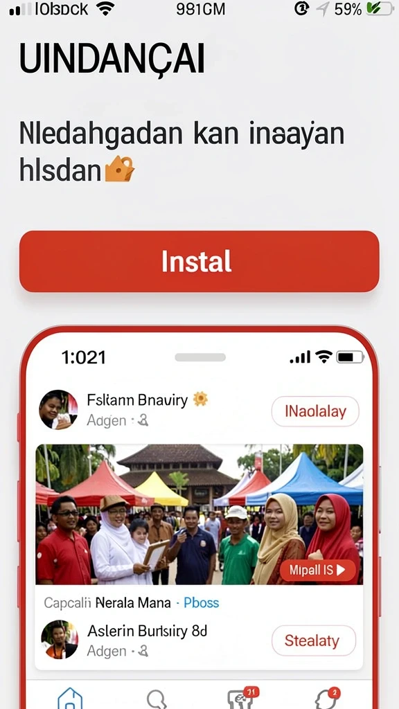 Tampilan awal yang menarik dengan karakter lucu.