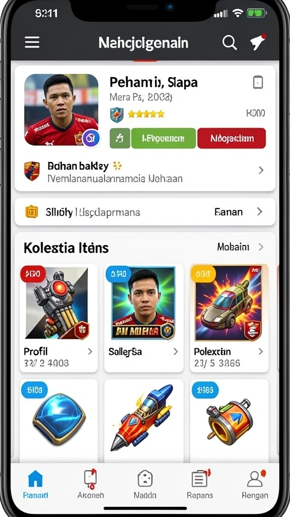Karakter dengan desain yang unik dan menarik.