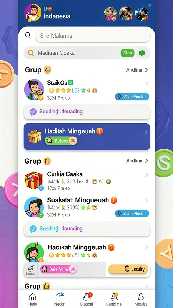 Pengalaman interaktif dengan komunitas gamer.